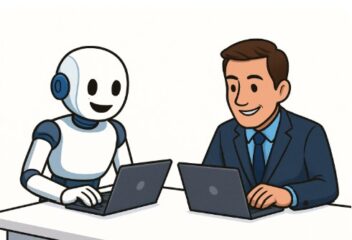 Bot and Copywriter Working Together Bot and Copywriter